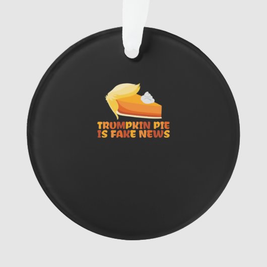 Trumpkin Pumpkin Pie Funny Erntedank Angepasst Ornament (Vorderseite)