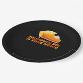 Trumpkin Pumpkin Pie Funny Erntedank Angepasst Pappteller (Schrägansicht)