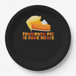 Trumpkin Pumpkin Pie Funny Erntedank Angepasst Pappteller