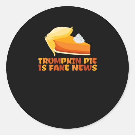 Trumpkin Pumpkin Pie Funny Erntedank Angepasst Runder Aufkleber (Vorderseite)