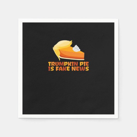 Trumpkin Pumpkin Pie Funny Erntedank Angepasst Serviette (Vorderseite)