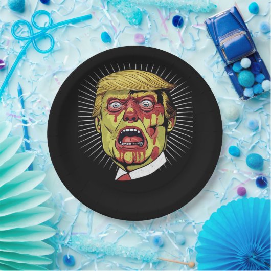 Trumpkin Retro Halloween Pappteller (Party)