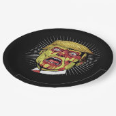 Trumpkin Retro Halloween Pappteller (Schrägansicht)