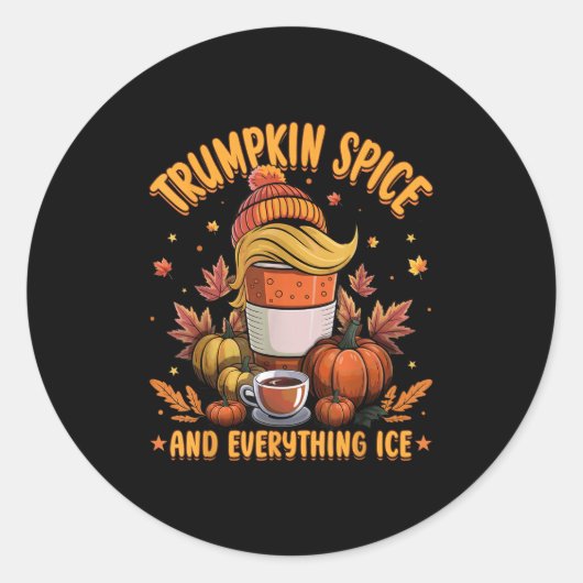 Trumpkin Sce And Everything Ice Liberal Fall Hallo Runder Aufkleber (Vorderseite)