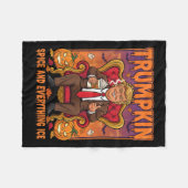 Trumpkin Sce And Everything Ice Thanksgiving Fall Fleecedecke (Vorderseite (Horizontal))