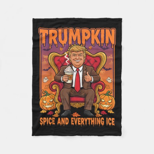 Trumpkin Sce And Everything Ice Thanksgiving Fall Fleecedecke (Vorderseite)