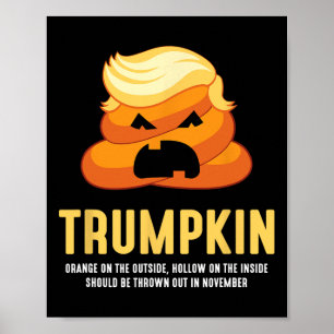 Trumpkin Scheiße Lustig Anti-trump Halloween Poster