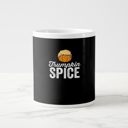 Trumpkin Spice Funny Political Halloween Joke Jumbo-Tasse (Vorderseite)