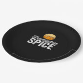 Trumpkin Spice Funny Political Halloween Joke Pappteller (Schrägansicht)