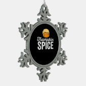 Trumpkin Spice Funny Political Halloween Joke Schneeflocken Zinn-Ornament (Links)