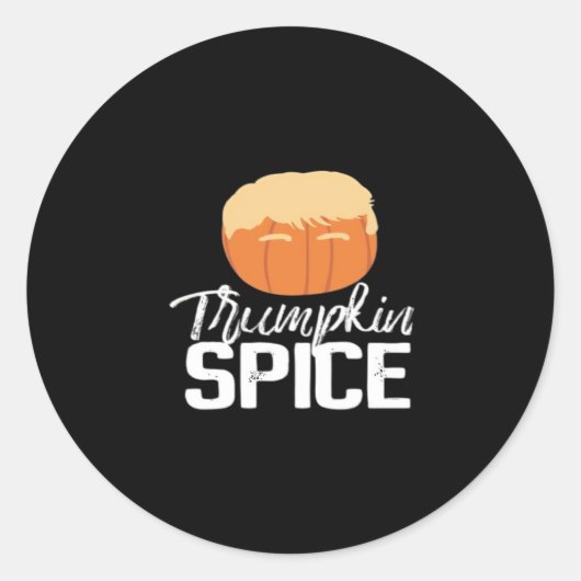 Trumpkin Spice Funny Political Halloween Runder Aufkleber (Vorderseite)
