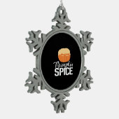 Trumpkin Spice Funny Political Halloween Schneeflocken Zinn-Ornament (Links)