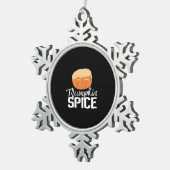 Trumpkin Spice Funny Political Halloween Schneeflocken Zinn-Ornament (Rechts)