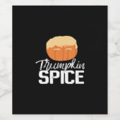 Trumpkin Spice Funny Political Halloween Weinetikett (Einzelnes Label)