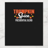 Trumpkin Spice Halloween Erntedank Funny Weinetikett (Einzelnes Label)