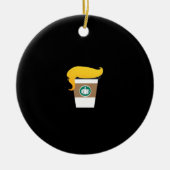 Trumpkin Spice Latte Funny Donald Joke Pumpkin Spi Keramik Ornament (Vorne)