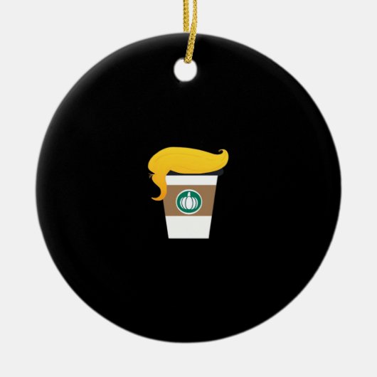Trumpkin Spice Latte Funny Donald Joke Pumpkin Spi Keramik Ornament (Vorne)
