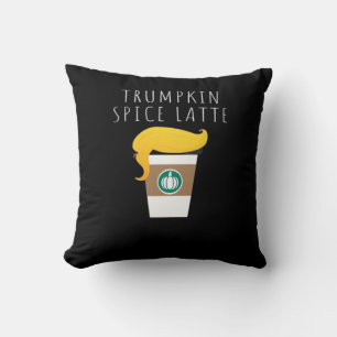 Trumpkin Spice Latte Funny Donald Joke Pumpkin Spi Kissen