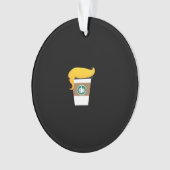 Trumpkin Spice Latte Funny Donald Joke Pumpkin Spi Ornament (Vorderseite)