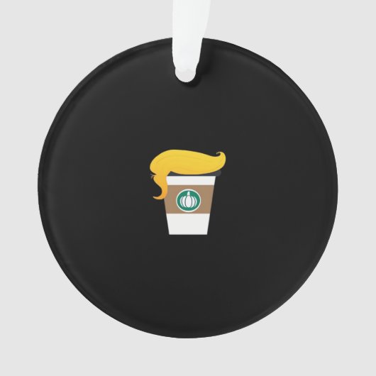Trumpkin Spice Latte Funny Donald Joke Pumpkin Spi Ornament (Vorderseite)