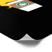 Trumpkin Spice Latte Funny Donald Joke Pumpkin Spi Poster (Ecke)