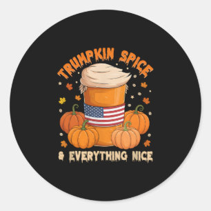 Trumpkin Spice Thanksgiving-Kürbis-Kaffee Alles Runder Aufkleber