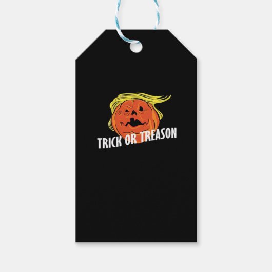 Trumpkin - Trick oder Verrat Halloween Geschenkanhänger (Vorderseite)