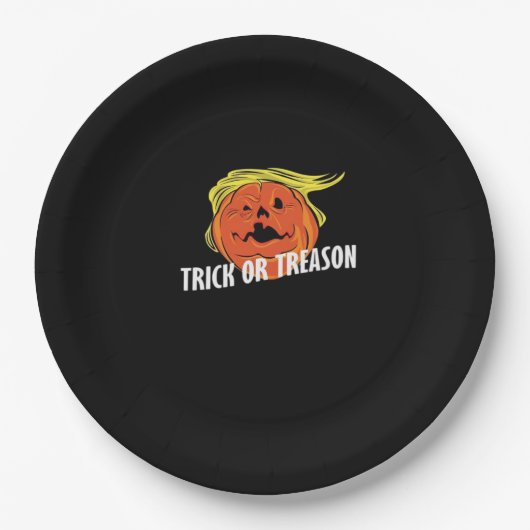 Trumpkin - Trick oder Verrat Halloween Pappteller (Vorderseite)