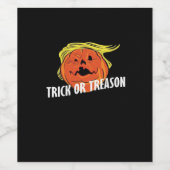 Trumpkin - Trick oder Verrat Halloween Weinetikett (Einzelnes Label)