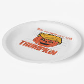 Trumpkin USA machen Halloween wieder großartig Pappteller (Schrägansicht)