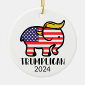 Trumplican Elephant Keramik Ornament (Vorne)