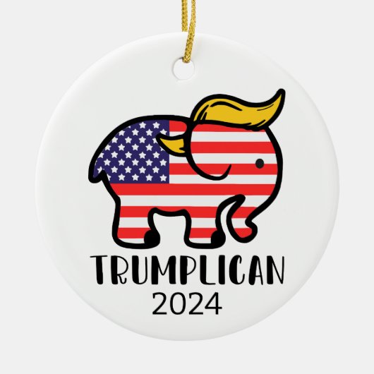 Trumplican Elephant Keramik Ornament (Vorne)