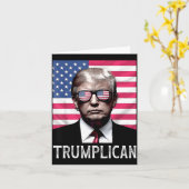 Trumplican Funny Quote Saying Phrase  Karte (Gelbe Blume)