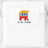 Trumplican - wir sollen Overcomb Rechteckiger Aufkleber (Tasche)