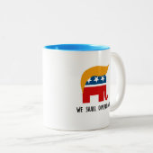 Trumplican - wir sollen Overcomb Zweifarbige Tasse (VorderseiteRechts)