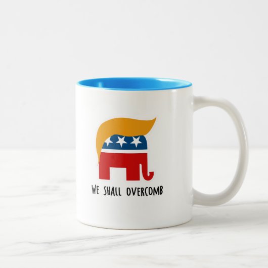 Trumplican - wir sollen Overcomb Zweifarbige Tasse (Rechts)