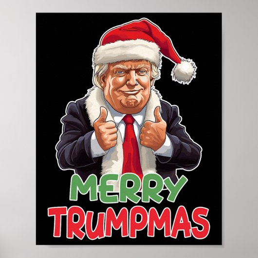 Trumpmas - Weihnachtsmann Donald Trump Poster (Vorne)