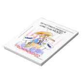 Trumpnocchio Funny Donald Trump Artikel Notizblock (Rotiert)