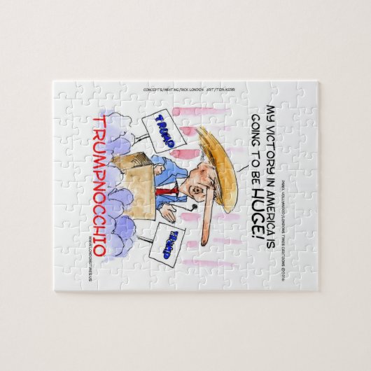 Trumpnocchio Funny Donald Trump Artikel Puzzle (Horizontal)