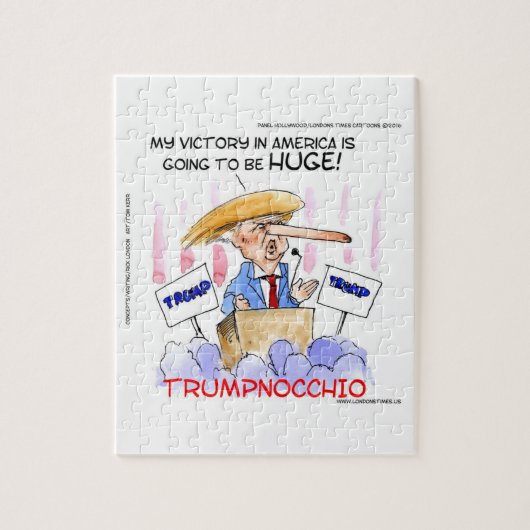 Trumpnocchio Funny Donald Trump Artikel Puzzle (Vertikal)