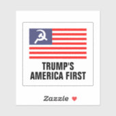 Trumps "America First Hammer & Sickle"-Vinyl Aufkleber (Blatt)
