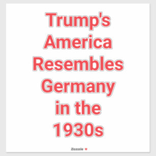 Trumps Amerika Deutschland 1930er Hankamer Artjunk Aufkleber
