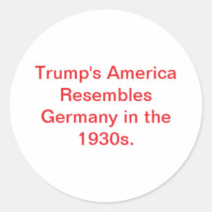 Trumps Amerika Deutschland 1930er Hankamer Artjunk Runder Aufkleber