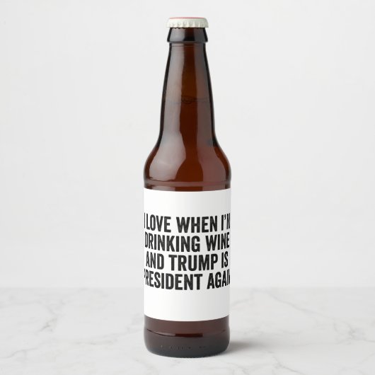 Trumps Amtseinführung Day Weinliebhaber Bierflaschenetikett (Vorderseite)