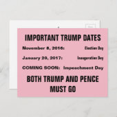 Trumps Amtsenthebungswiderstand Postkarte (Vorne/Hinten)