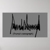 Trumps Autographenposter Poster (Vorne)