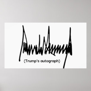 Trumps Autographenposter Poster