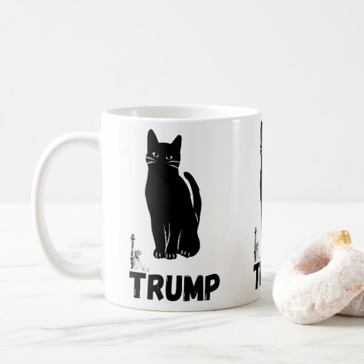 Trumps black cat mugs kaffeetasse (Mit Donut)