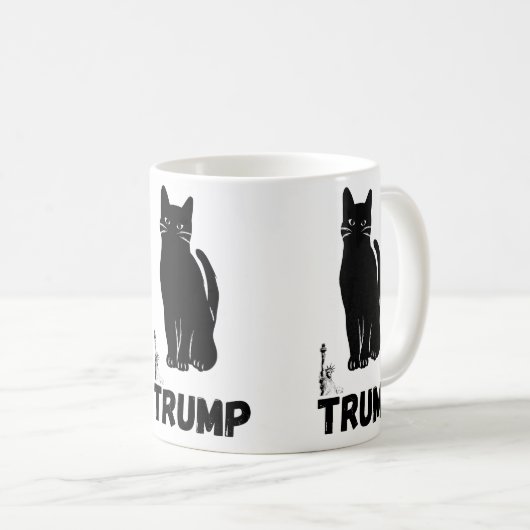 Trumps black cat  mugs kaffeetasse (VorderseiteRechts)