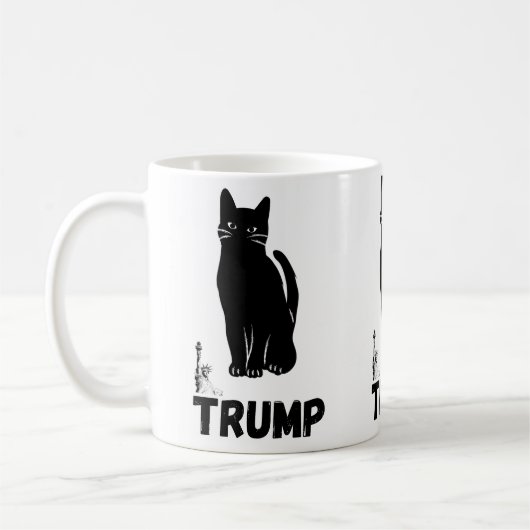 Trumps black cat  mugs kaffeetasse (Links)
